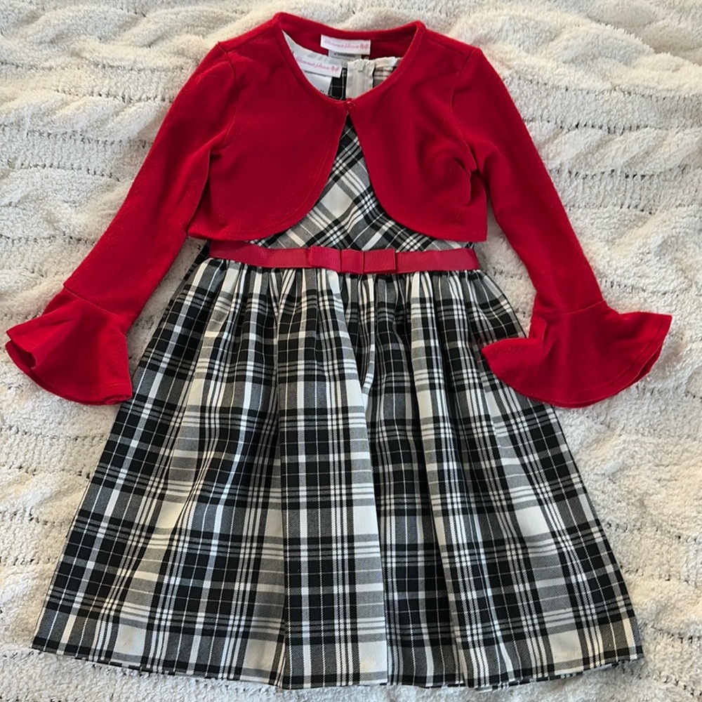 Dress and cardigan